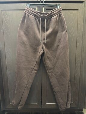 Men's Brown Fleece Drawstring Joggers
